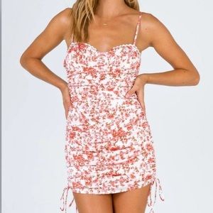 Princess Polly Floral Ruched Mini Dress